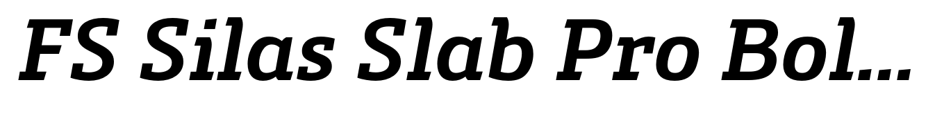 FS Silas Slab Pro Bold Italic